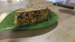 Vegetables quiche - Friday menu  at Sara Green in Bucharest