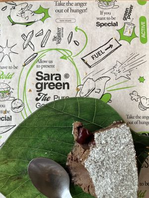 Tasty vegan food   at Sara Green in Bucharest