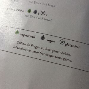 Clearly marked menu at Bosek's Salt & Sugar in Wagrain