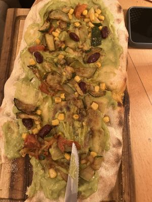 Pizza with guacamole   at Bosek's Salt & Sugar in Wagrain