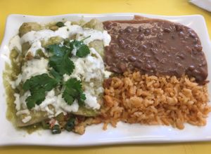 vegan enchiladas  at Paiz Latin & Vegan Food in Las Vegas