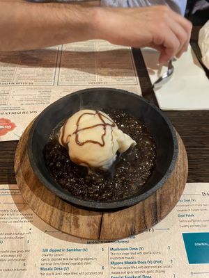 Sizzling  Brownie  at Sanskruti Restaurant in Liverpool