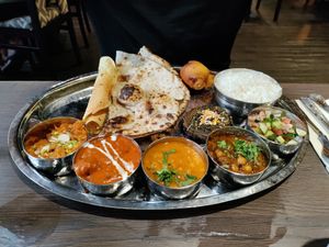 Thalli special (Tuesday and Wednesday). Delicious! at Sanskruti Restaurant in Liverpool