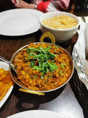 Chana masala at Sanskruti Restaurant in Liverpool