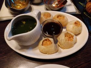 Pani Puri at Sanskruti Restaurant in Liverpool
