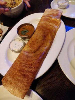 Mushroom dosa at Sanskruti Restaurant in Liverpool