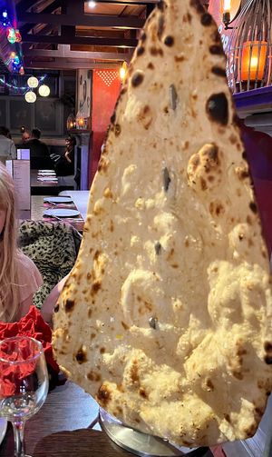 Massive naan!  at Sanskruti Restaurant in Liverpool