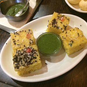 Dhokla. at Sanskruti Restaurant in Liverpool