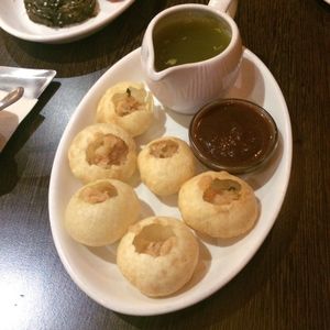 Pani Puri. at Sanskruti Restaurant in Liverpool