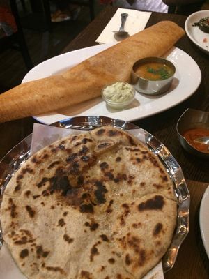 Mushroom Dosa.
Puran Pori. at Sanskruti Restaurant in Liverpool