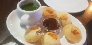 Pani Puri at Sanskruti Restaurant in Liverpool
