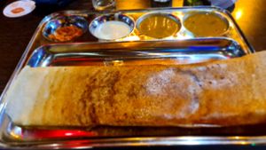 Mushroom dosa at Sanskruti Restaurant in Liverpool