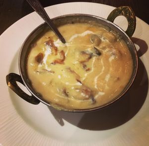 Mushroom Korma at Sanskruti Restaurant in Liverpool