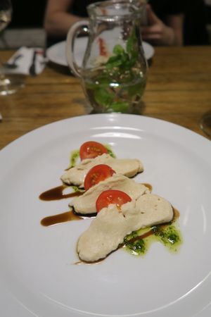 vegan mozzarella at Incruenti in Prague