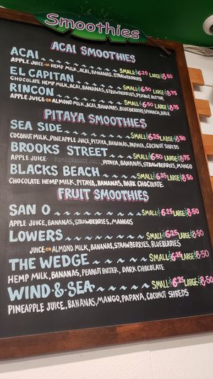 Smoothies at Banzai Bowl in Huntington Beach