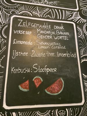 Nice home-made drinks, Oct 2022. The juice/smoothie was tasty at BROEI in Utrecht