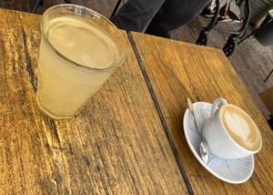 Kombucha with lychee and coffee: both tasty  at BROEI in Utrecht