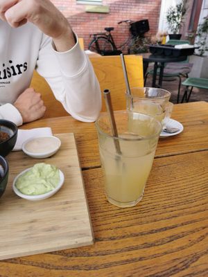 Lycee and lime Kombucha (flavour changes a lot) at BROEI in Utrecht