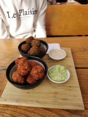 Kimchi fritters at BROEI in Utrecht