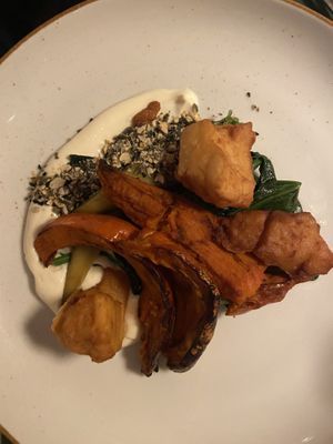 Pumpkin main course  #Veganuary at BROEI in Utrecht