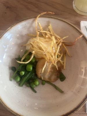 Veggie and potato foam and sticks starter  at BROEI in Utrecht