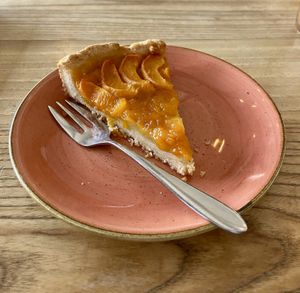 Apricot pie (gluten-free): quite tasty, but the crust was a bit brittle and bland  at BROEI in Utrecht
