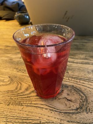 Kombucha with forest fruits: not too sweet and quite sour  at BROEI in Utrecht