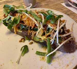 Sandwich Gado gado: tasty, but the crust of the bread was too hard for my taste  at BROEI in Utrecht