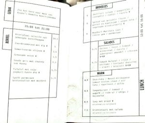 lunch menu at BROEI in Utrecht