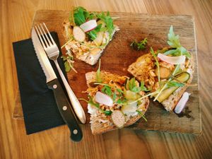 delicious jackfruit sandwish at broei at BROEI in Utrecht