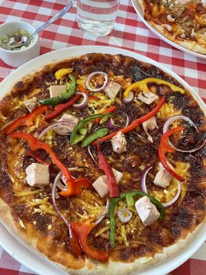 Vegan Jackfruit BBQ Pizza (really good)   at Pizzeria Napoli in Tampere