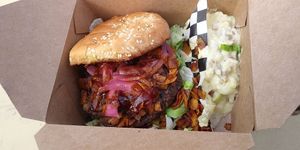 Dolly Burger at Juniper Kitchen in Dover