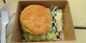 Daisy (falafel) burger at Juniper Kitchen in Dover