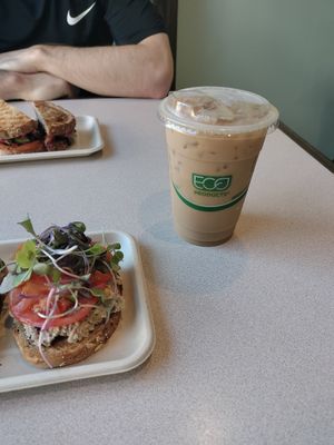 Iced coffee at Juniper Kitchen in Dover
