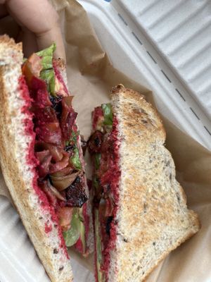 Mushroom BLT - incredible!!  at Juniper Kitchen in Dover