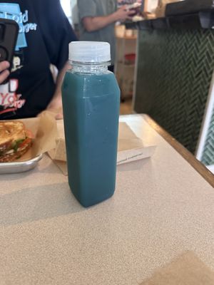 Blue spirulina smoothie    at Juniper Kitchen in Dover