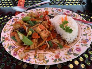 Tofu Veggie Stir Fry at The Thai Mango in Ludington