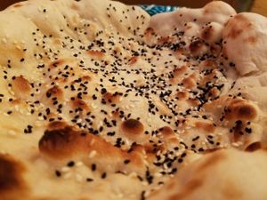 vegan masala naan at Holy Cow - Vasastan in Stockholm