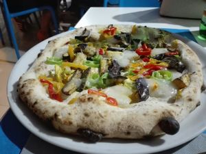 Delicious high-quality vegan pizza at Da Nicole al Lungomare in Agropoli
