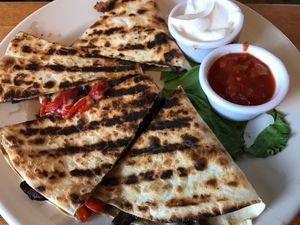 Portobella quesadilla   at Maxi's in Waterbury