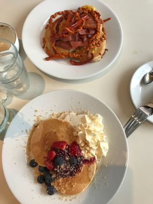 pancakes! sweet and savoury! at The Canvas: Shoreditch in East London