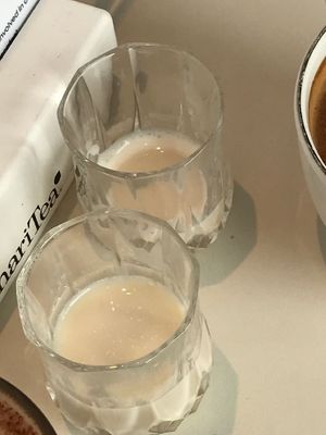 weird bitty milk at The Canvas: Shoreditch in East London