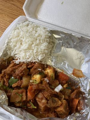 Jackfruit mushroom curry  at Base Camp in Hanover