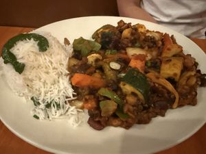 Bean mushroom chile  at Base Camp in Hanover