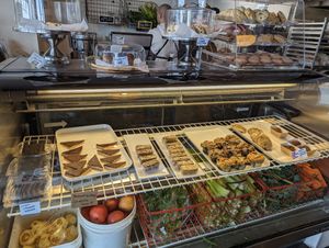 Desserts and fresh produce for juices  at Eat Real Cafe in Santa Clarita