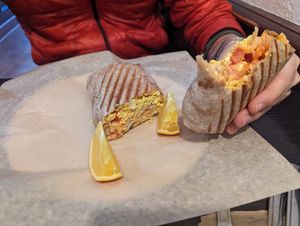 Vegan Breakfast Burrito... So yummy at Eat Real Cafe in Santa Clarita