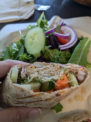 Thai wrap with tempeh at Eat Real Cafe in Santa Clarita