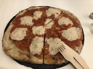 Pizza margherita at #RAW VEGAN FIRENZE in Florence
