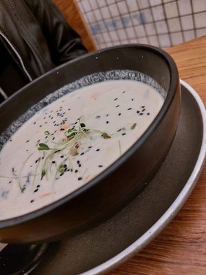 Coconut soup at #RAW VEGAN FIRENZE in Florence