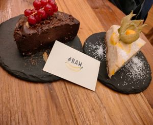 Chocolate and fruit cakes at #RAW VEGAN FIRENZE in Florence